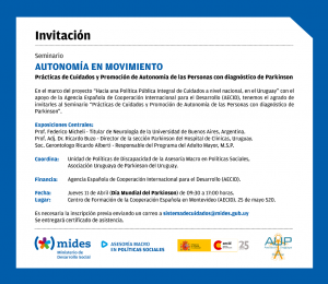 13.03.15 - Invitación Seminario Parkinson